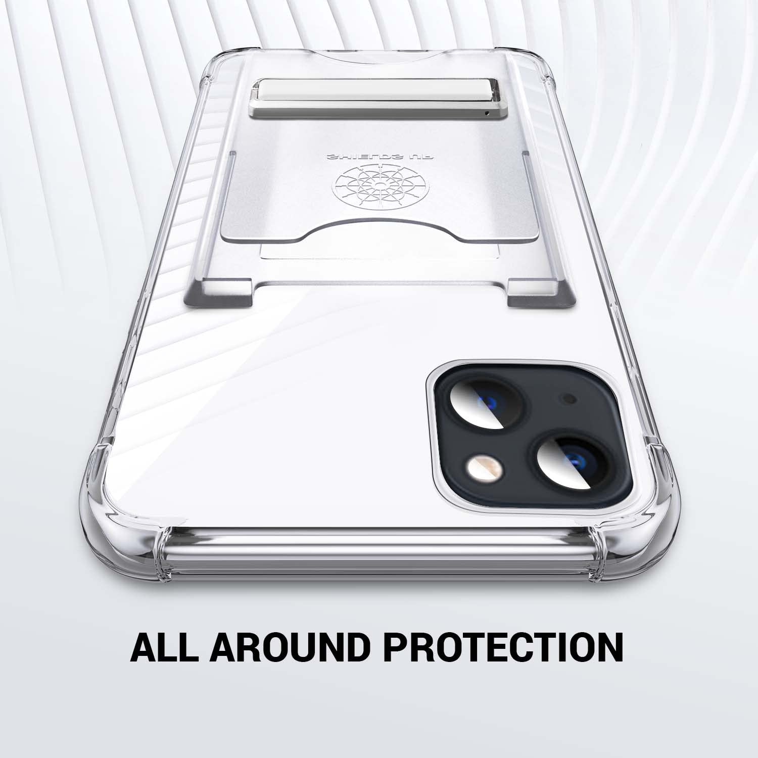 Shockproof iPhone 13 Case with Wallet & Stand - Slim Clear Protective Cover for Apple iPhone 13 (6.1 inch) | Perfect for Everyday Use, Travel & Hands-Free Viewing