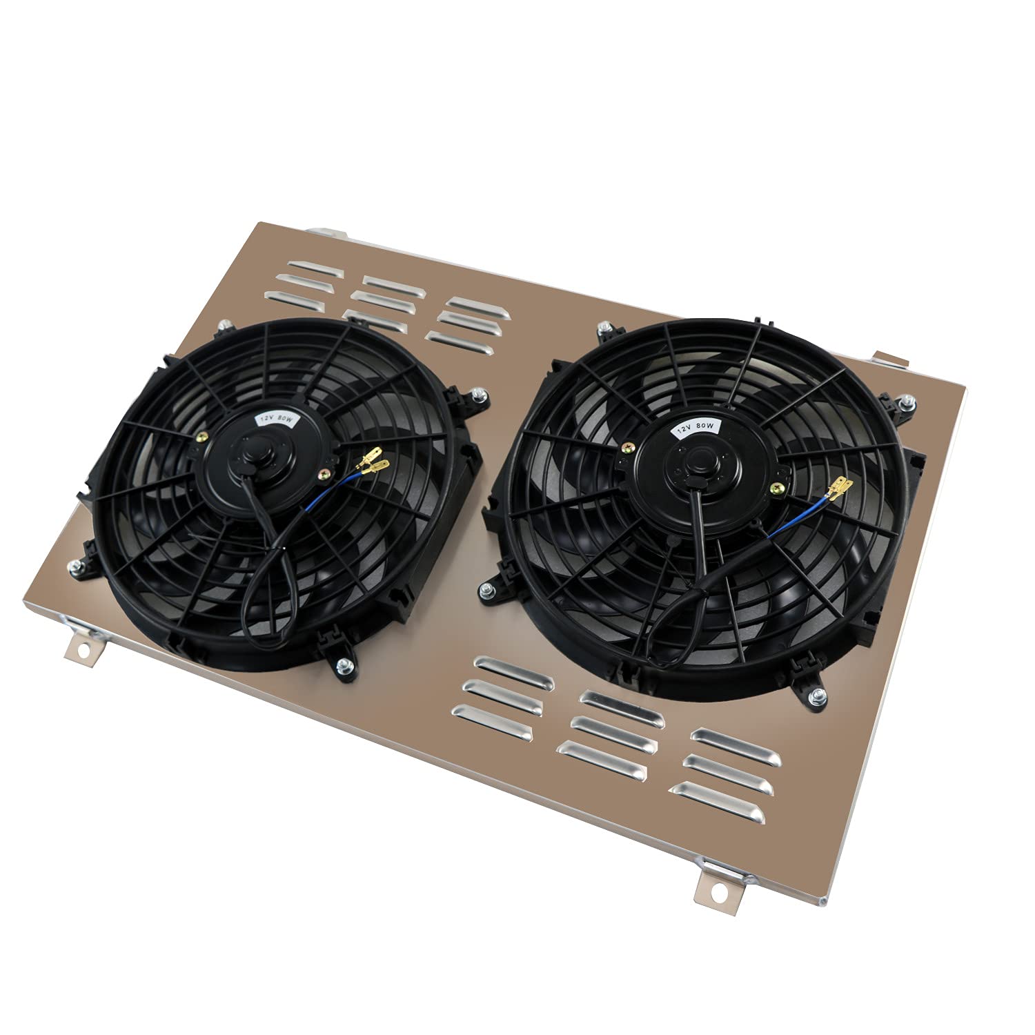 High-Performance Aluminum Radiator Shroud with Dual 12V Electric Fans for 1977-1982 Chevy Corvette C3 | 5.7L & 5.0L V8 Engine Cooling Upgrade | Perfect for Street Racing & Hot Rod Builds