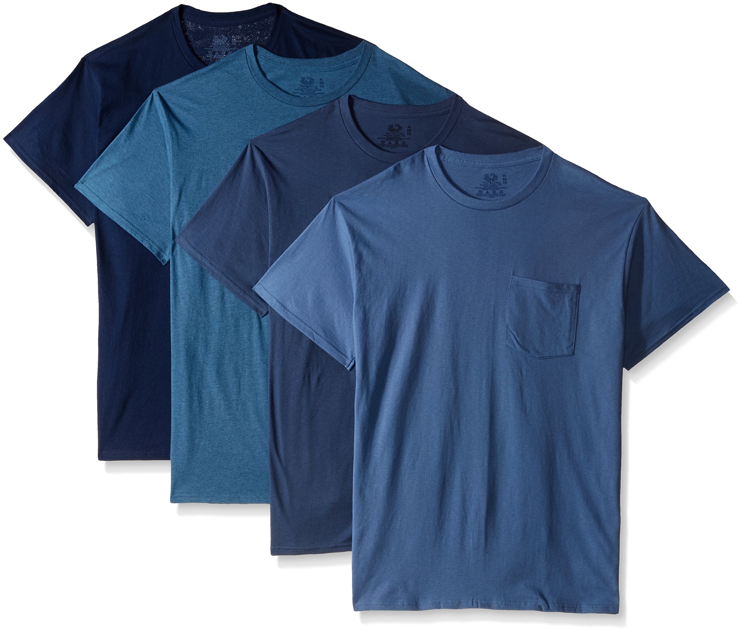 Fruit of the Loom Men's Comfort Fit Pocket T-Shirt - Soft Cotton Crew Neck Tee for Casual Wear, Work & Everyday Outfits