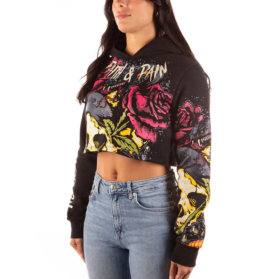 Headrush Women's Faith and Pain Pullover Hoodie - Soft Fleece Sweatshirt for Casual Wear & Street Fashion