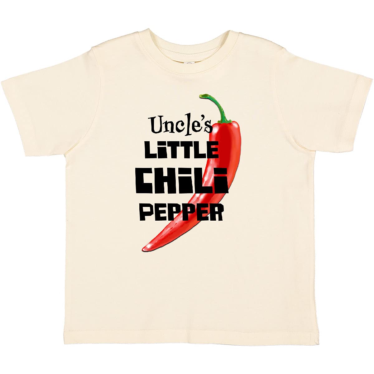 Uncle's Little Chili Pepper Toddler T-Shirt - Cute & Funny Baby Clothes for Boys & Girls - Perfect for Family Reunions, Birthdays & Playdates
