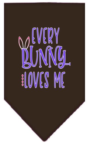 Every Bunny Loves Me Screen Print Bandana - Soft Cotton Pet Bandanas in Multiple Colors for Dogs & Cats - Perfect for Easter, Pet Parties & Photo Shoots