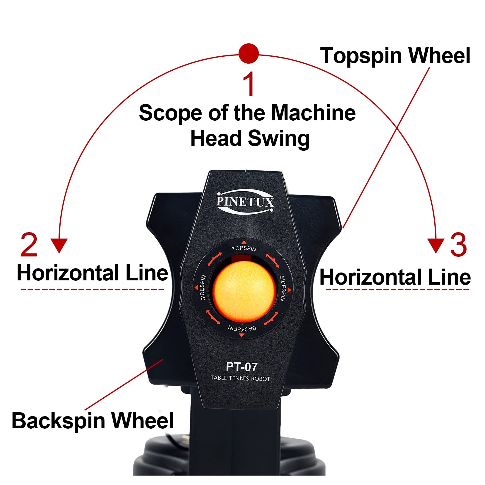 ZXMOTO Automatic Table Tennis Robot - Adjustable Spin, Speed & Frequency for Training | Portable Ping Pong Ball Machine with Custom Landing & Height | Perfect for Indoor/Outdoor Practice & Family Games