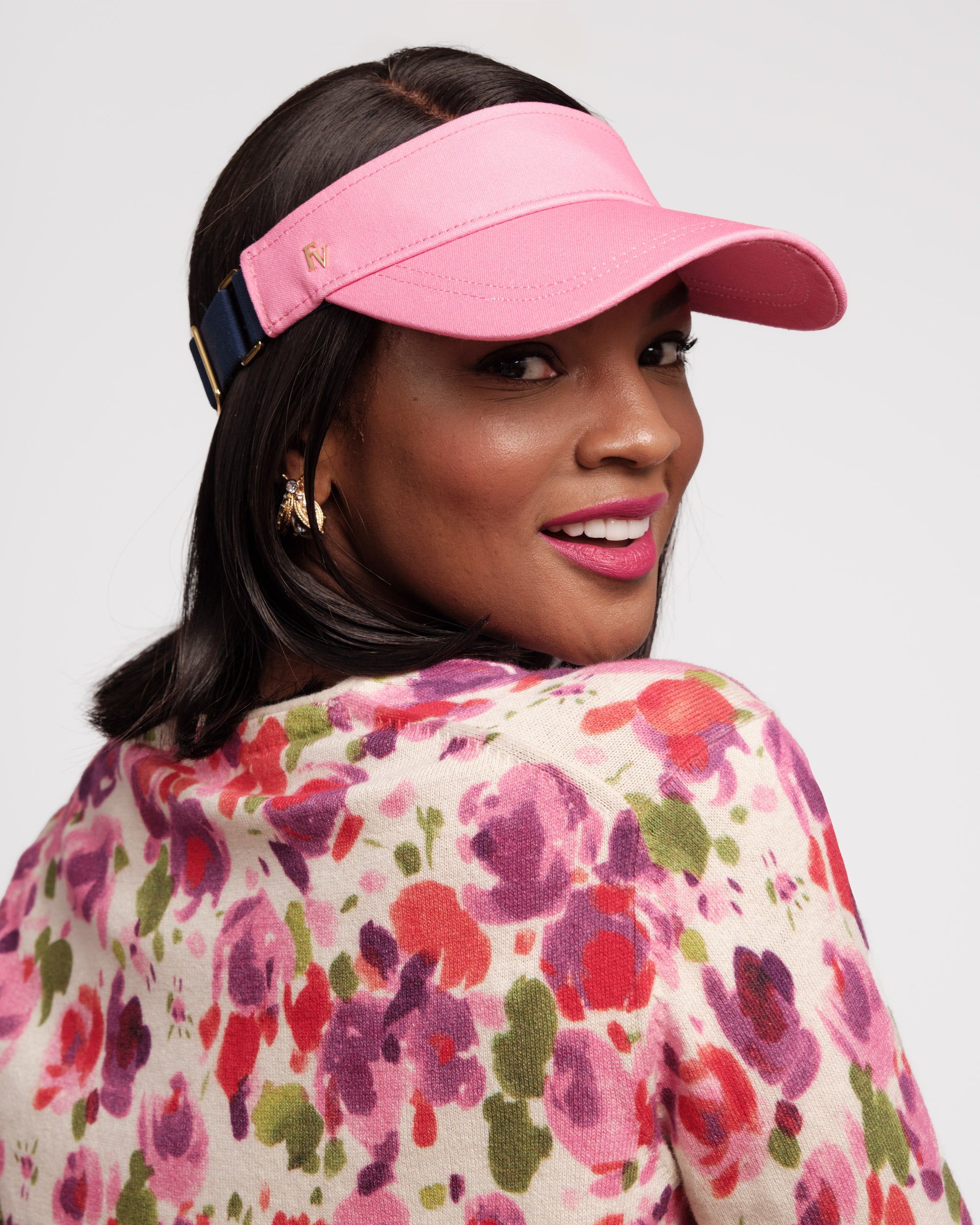 Stylish Pink Cotton Visor for Women - Sun Protection & Fashion Accessory - Perfect for Running, Hiking, and Outdoor Activities