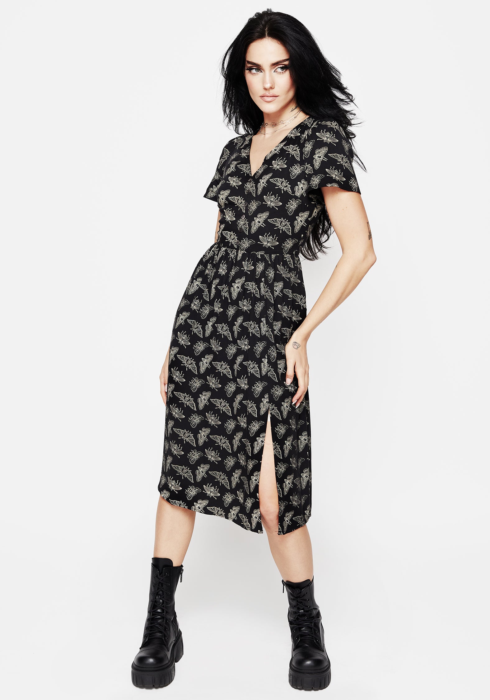 Mortmoth Women's Short Sleeve Midi Dress - Flowy Summer Casual Dress with Pockets | Perfect for Beach, Vacation & Everyday Wear