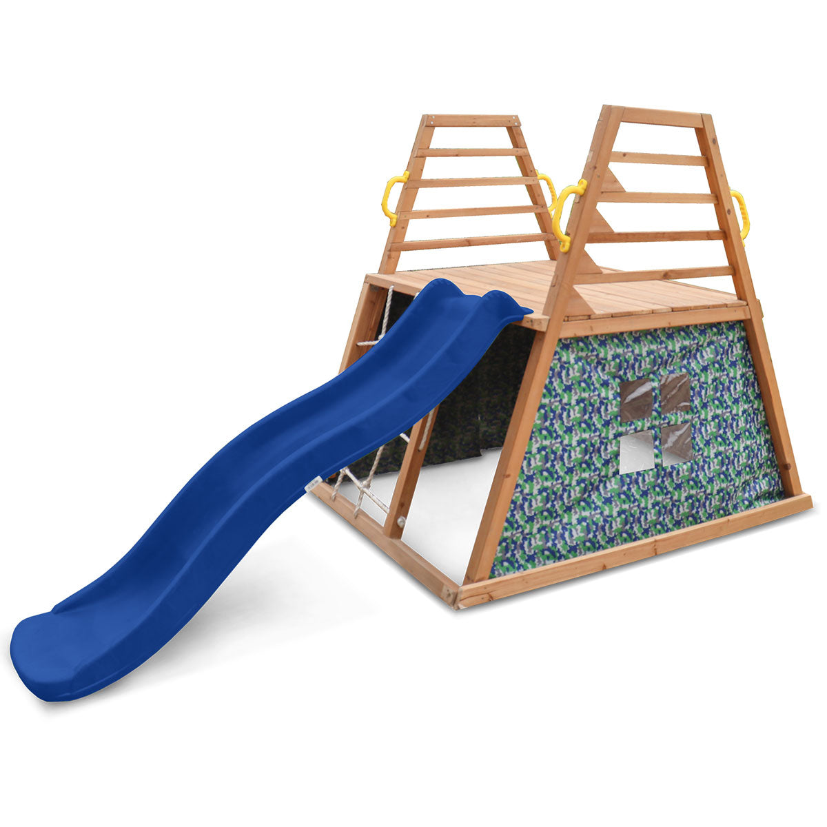 Blue Cooper Climb & Slide Set - Kids Outdoor Play Equipment for Backyard, Park & Playground Fun
