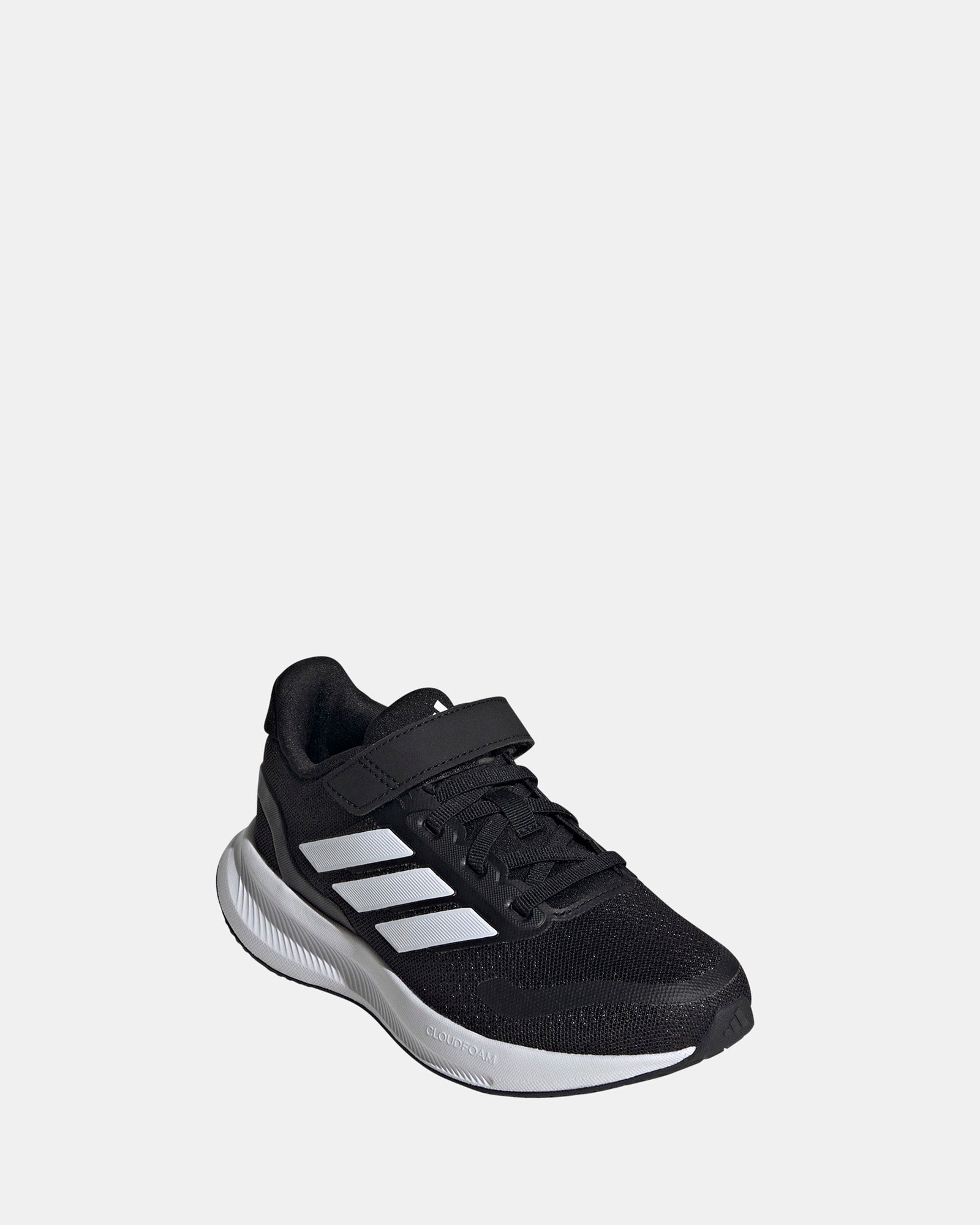 Runfalcon 5 Self-Fastening Elastic Lace Sneakers for Kids - Black/White/Black | Comfortable Preschool Shoes for Running & Playtime