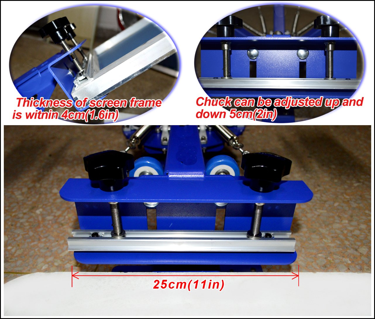4 Color 2 Station Screen Printing Machine - Single Rotating Screen Press with Free Squeegees for DIY T-Shirt Printing & Custom Apparel Business