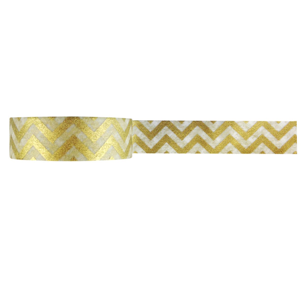 Allydrew Striped Japanese Washi Masking Tape - Gold Chevron Pattern for Scrapbooking, Journaling, Gift Wrapping & DIY Crafts
