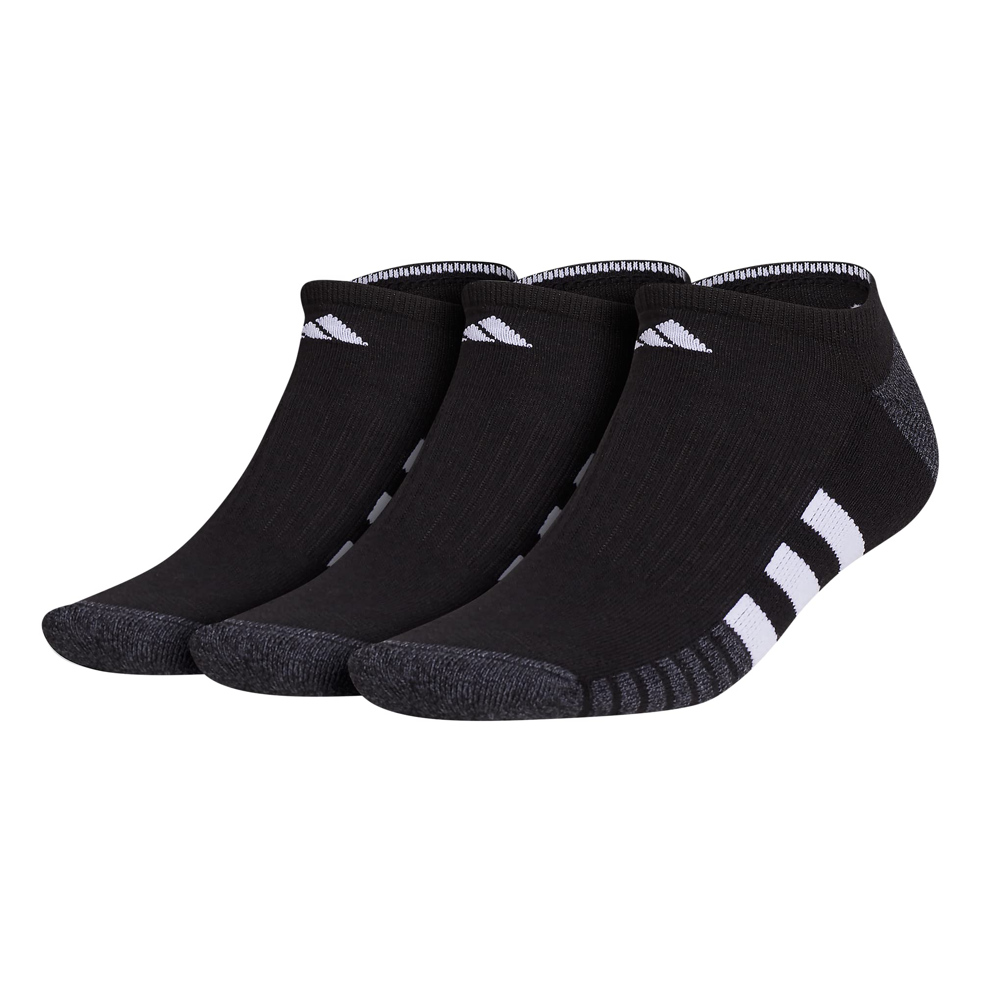 adidas Men's Cushioned No Show Socks - 3 Pairs Low Profile Arch Support Compression Athletic Socks for Running, Gym & Everyday Wear