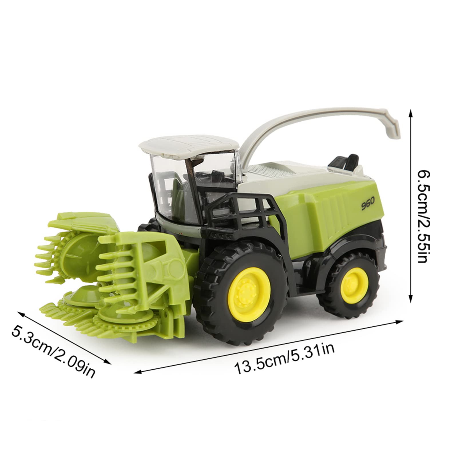 Naroote Miniature Combine Harvester Toy - 1:42 Scale Farm Vehicle Model for Kids, Educational Agricultural Toy for Boys & Girls - Perfect for Farm Play Sets, STEM Learning, and Collectors