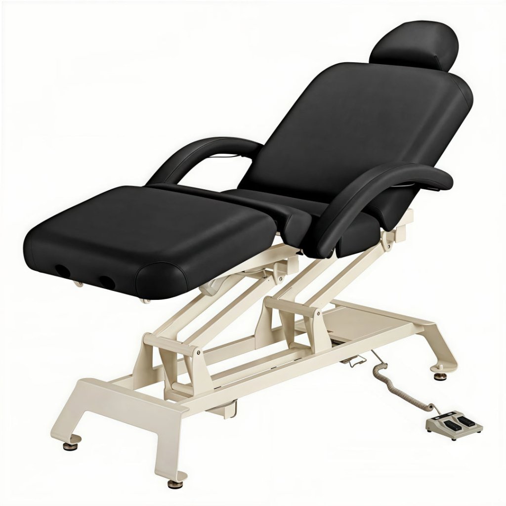VIVANOVA German Dewert Motor Camino Deluxe Electric Massage Table with 2 Headrests - Professional Adjustable Therapy Bed for Chiropractic, Spa & Home Use