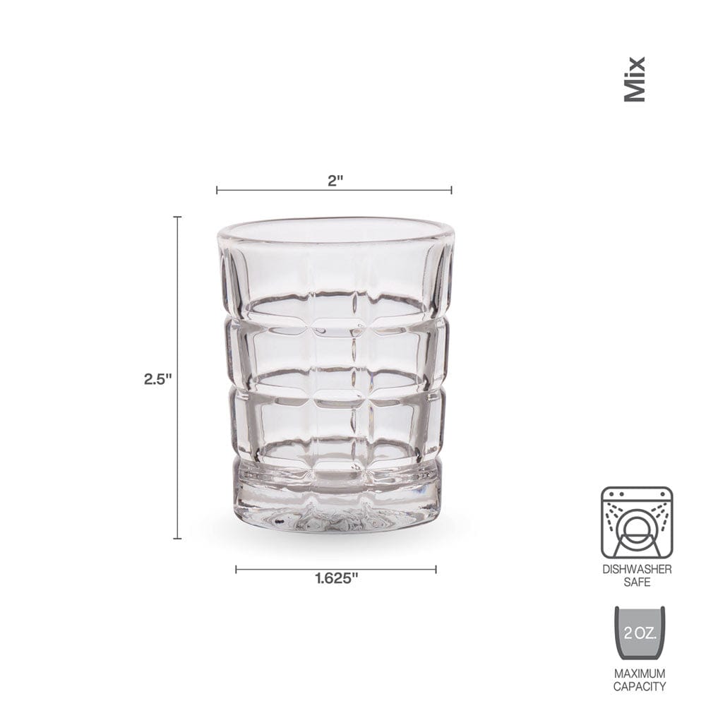 4-Piece Cordial Shot Glass Set - Elegant Liqueur & Whiskey Tasting Glasses for Home Bar, Parties & Gifts