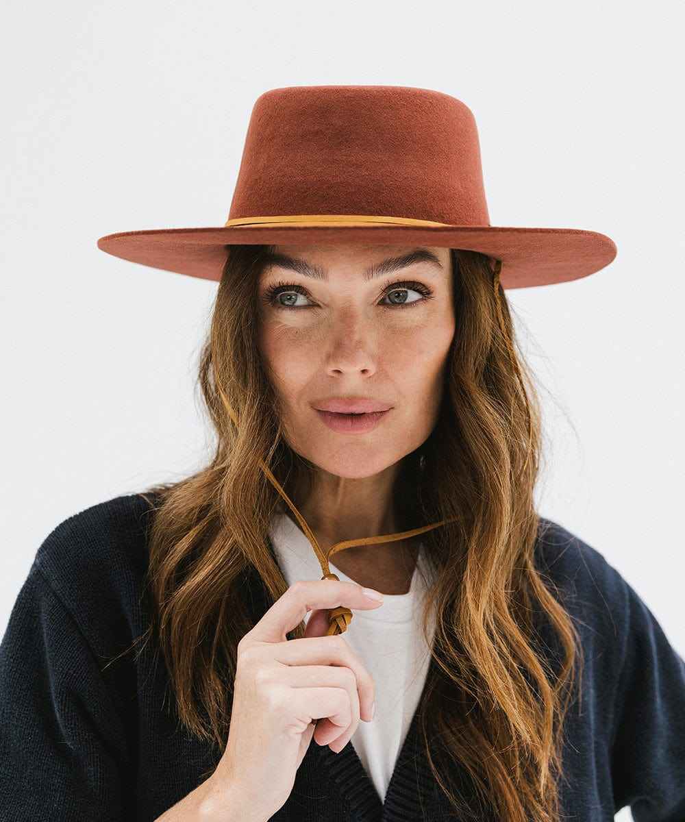 Wren Telescope Crown - Rusty Red BLEMISHED Vintage Style Hat for Outdoor Adventures, Stargazing & Cosplay