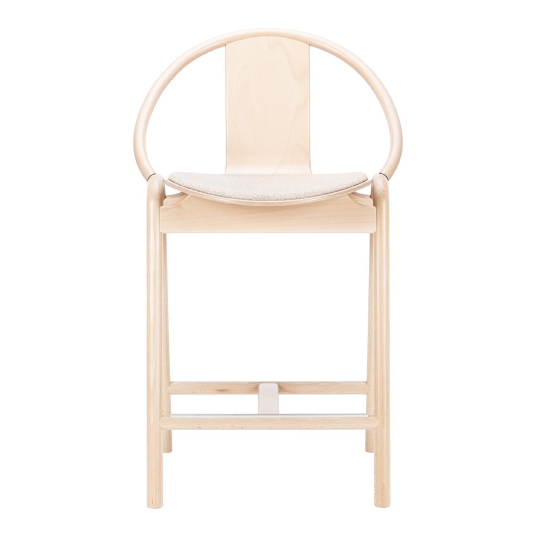 Modern Again Counter Stool with Upholstered Seat & Sturdy Beech Frame - Perfect for Kitchen Islands, Breakfast Bars & Home Decor