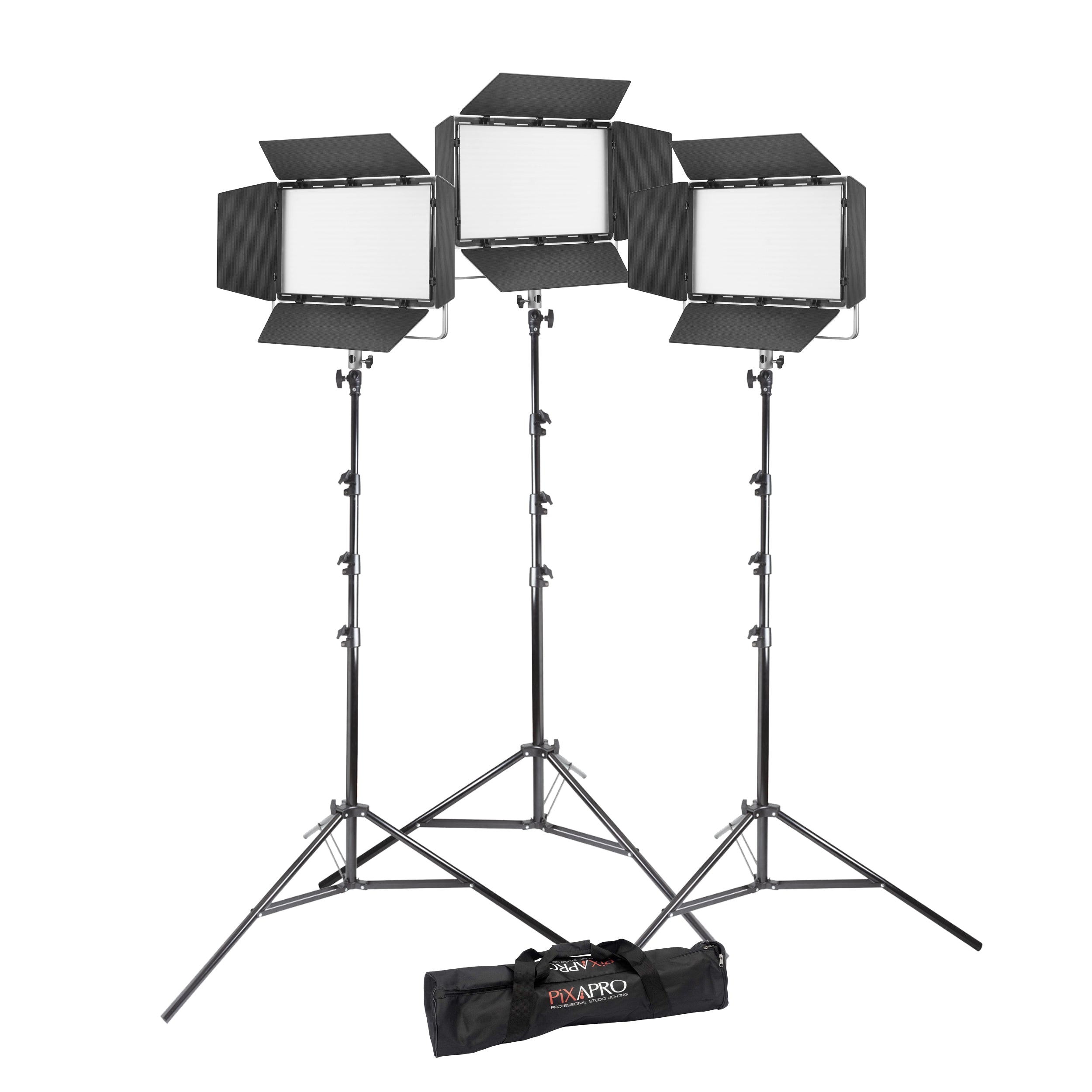 Godox LP1200BI Bi-Color LED Video Light Kit - 1200W Equivalent, 3200K-5600K Adjustable, 3-Head Continuous Lighting for Photography, Videography & YouTube Studio Setup