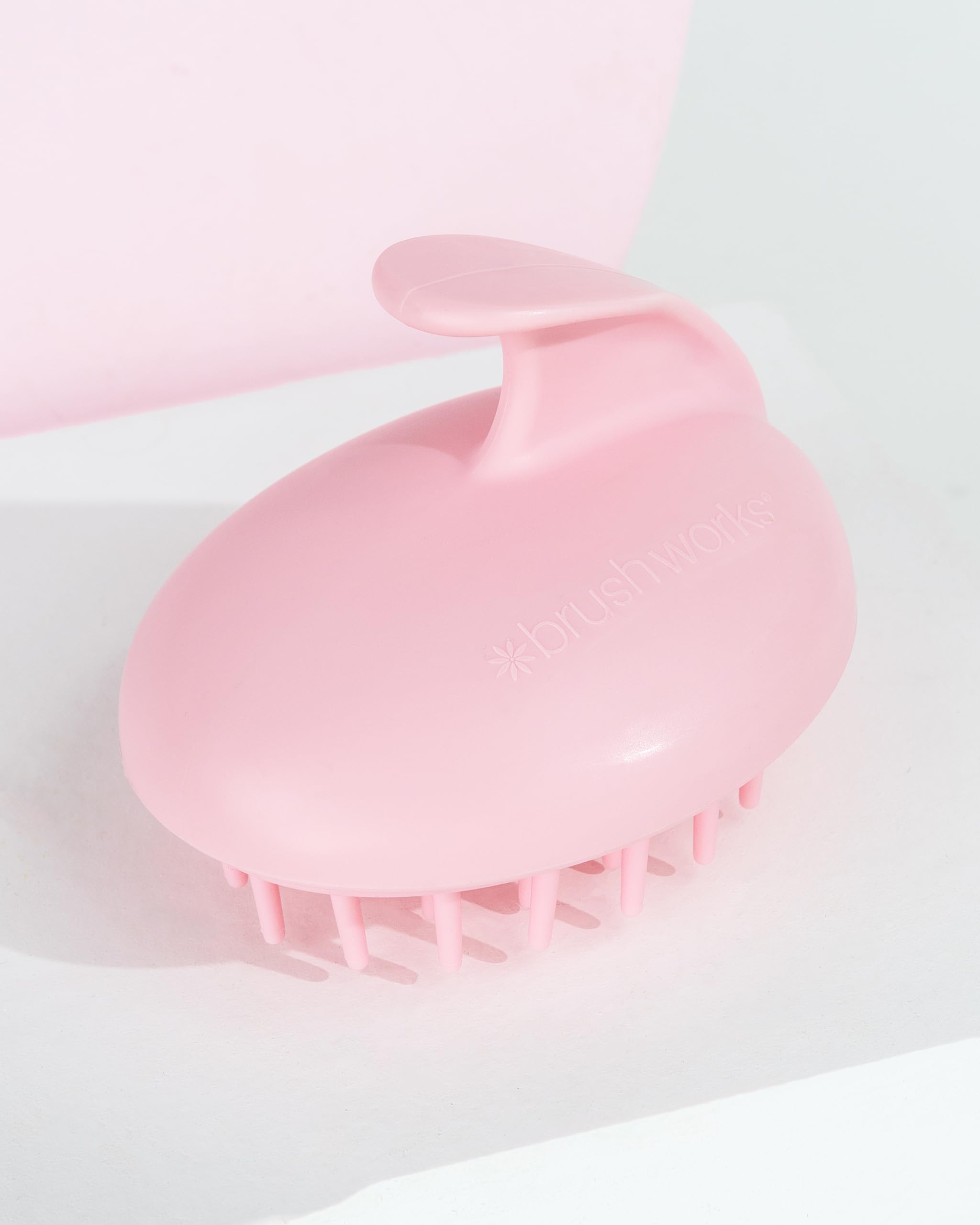 Brushworks Scalp Massaging Brush - Pink Hair Care Tool for Relaxation & Stimulation | Perfect for Shampooing, Styling & Stress Relief at Home or Salon