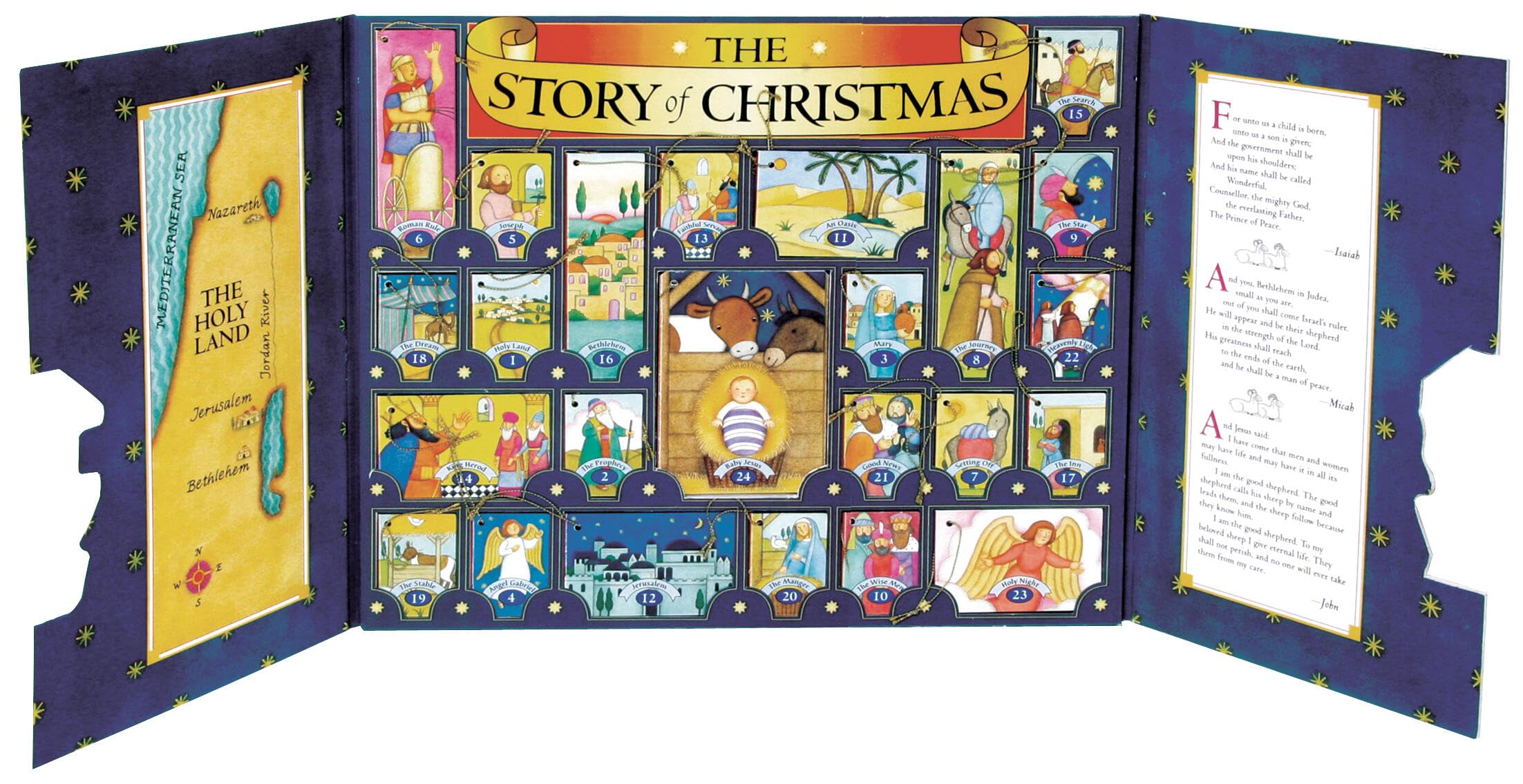 Christmas Story Book Set & Advent Calendar - 24 Days of Holiday Stories & Countdown to Christmas - Perfect for Family Reading & Kids' Holiday Traditions