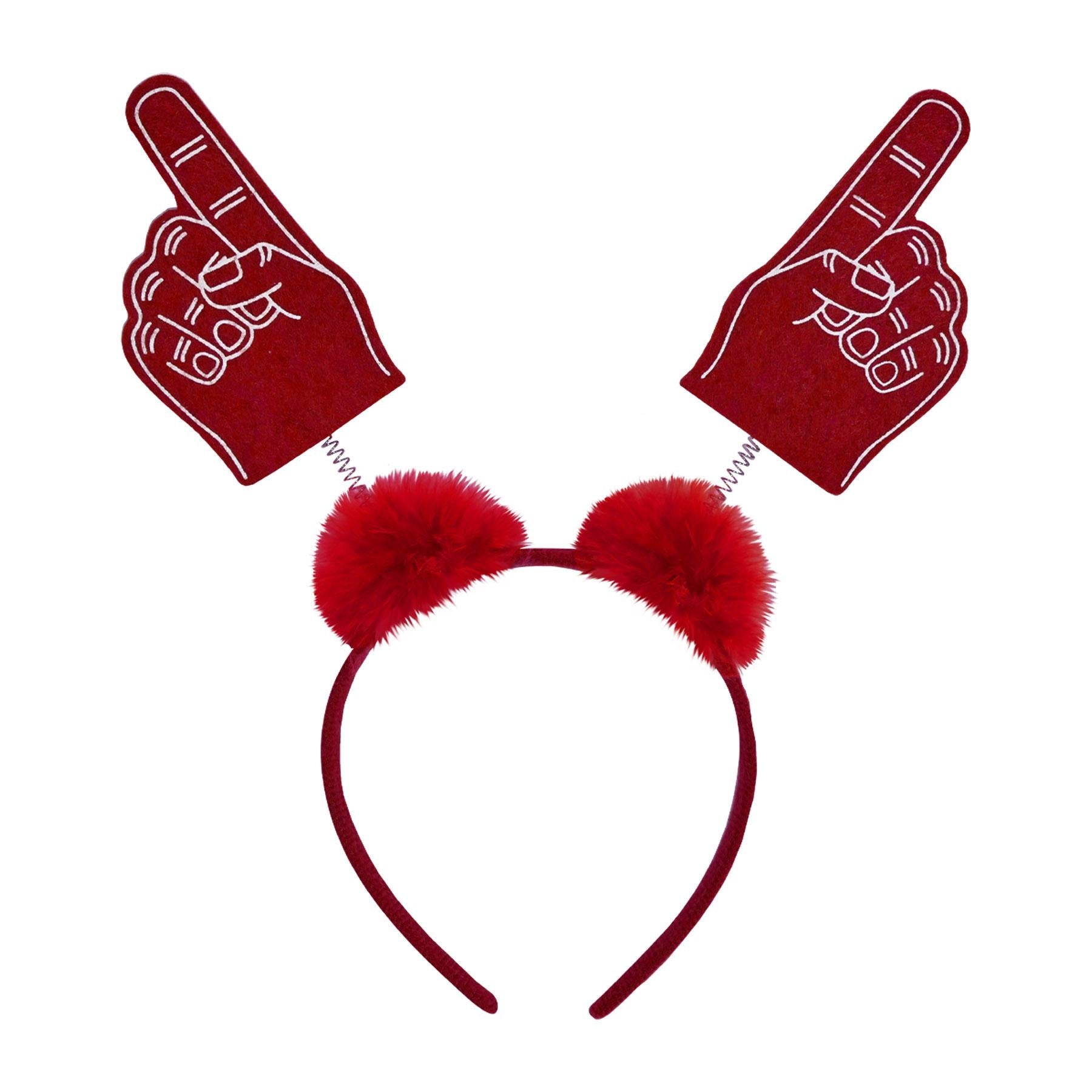 12 Pack Beistle #1 Hand Boppers with Red Marabou Feathers - Fun Party Favors for Birthday Celebrations, Carnivals, and Costume Events