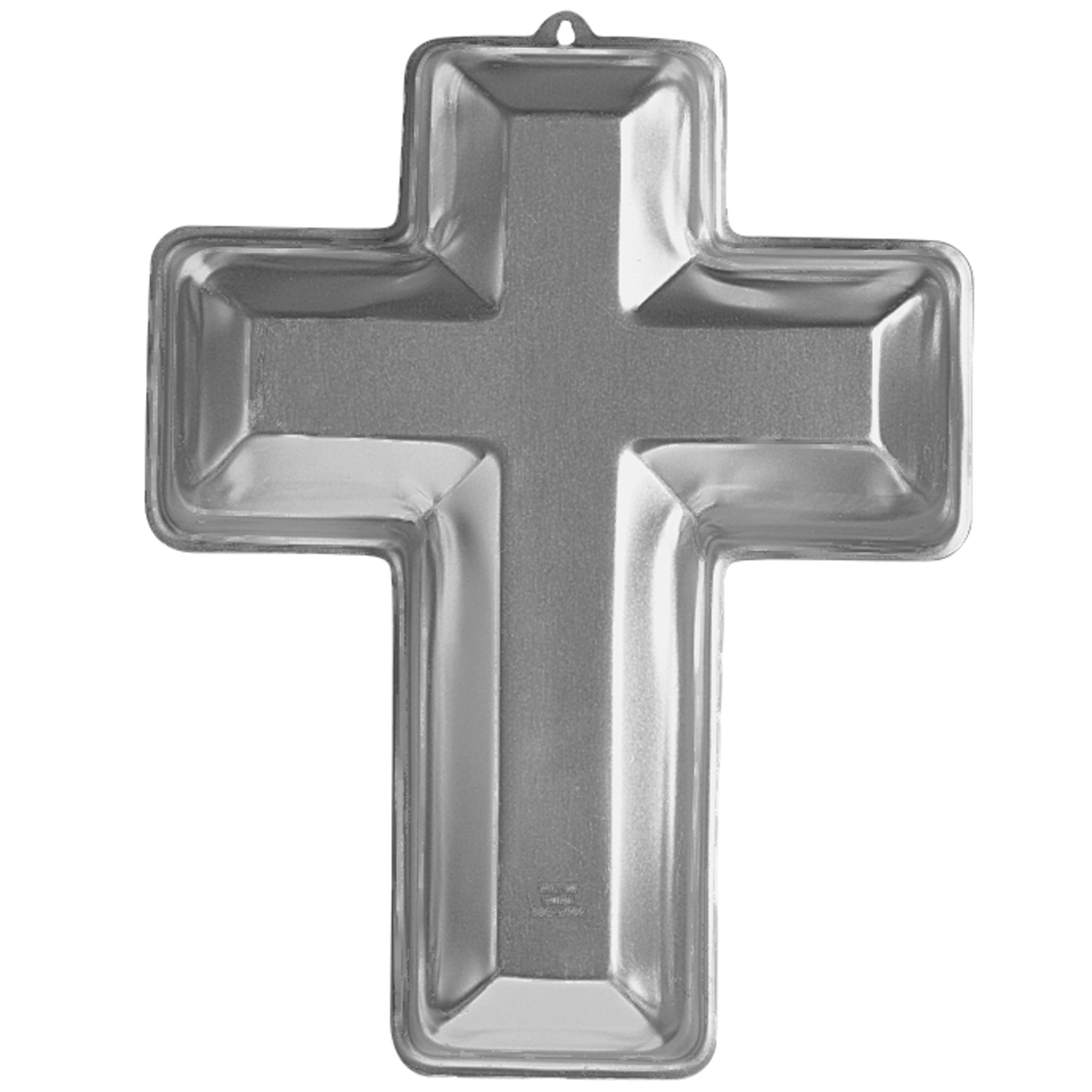 Wilton Cross Cake Pan - Silver Aluminum Baking Mold for Easter, Christmas & Religious Celebrations - Perfect for Cakes, Brownies & Jello Desserts
