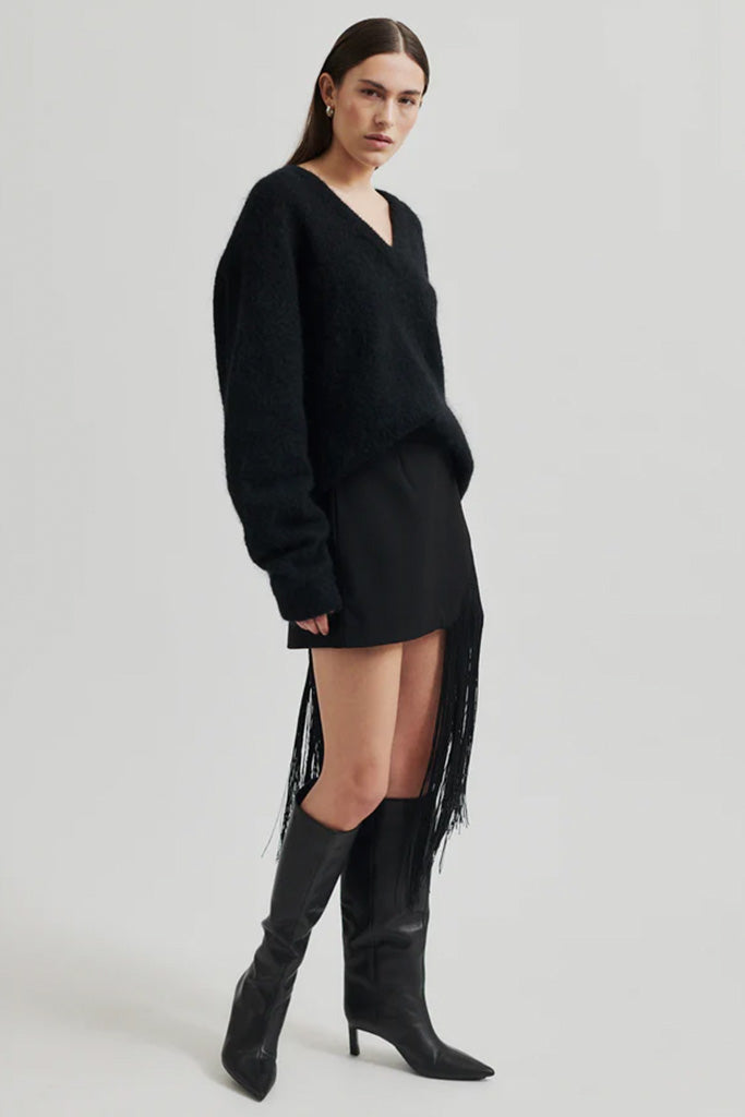 Frullo Skirt for Women - Black A-Line Skirt | Perfect for Casual Wear, Office & Date Night Outfits