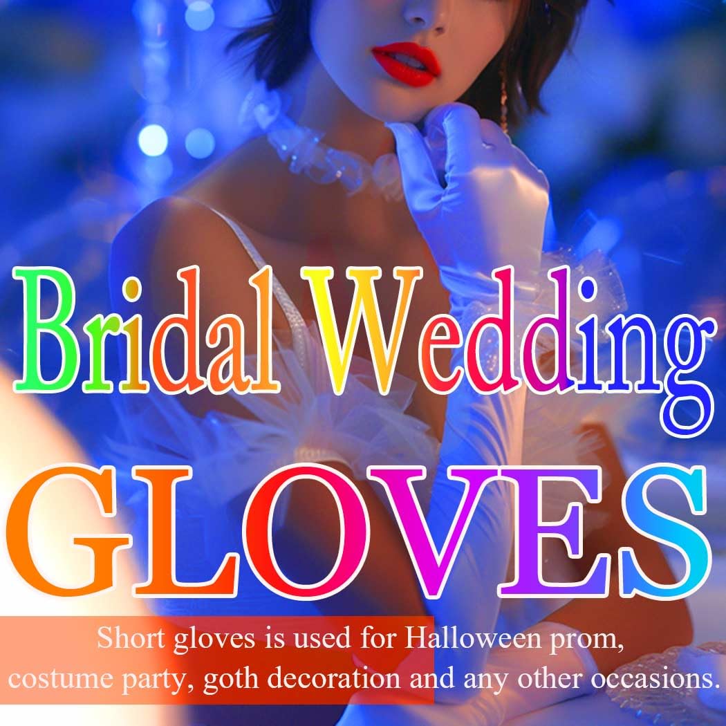 Elegant Lace Fingerless Bridal Gloves for Women - Floral Wedding Gloves Accessories for Bride, Prom, Party & Special Occasions
