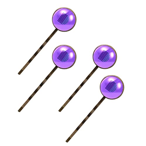 4Pcs Letter D Hair Clips - Modern Purple Hair Accessories for Women & Girls - Perfect for School, Parties & Everyday Styling