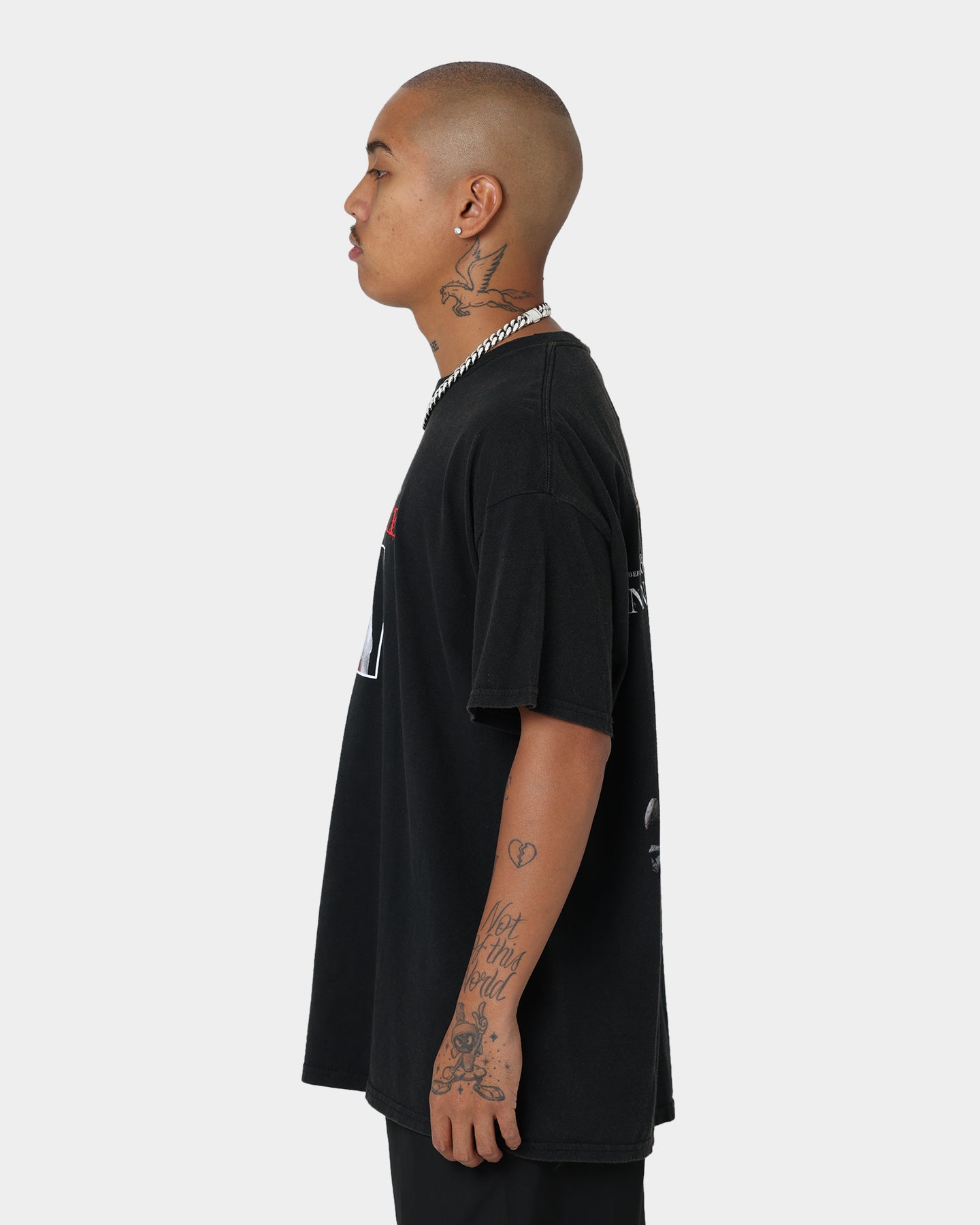 American Thrift X Annabelle Vintage Black Wash T-Shirt | Retro Graphic Tee for Women | Perfect for Casual Wear, Street Style & Vintage Fashion Lovers