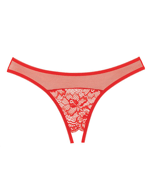 Adore Just a Rumor Women's Lace Panty in Red - One Size - Sexy Underwear for Date Night & Special Occasions