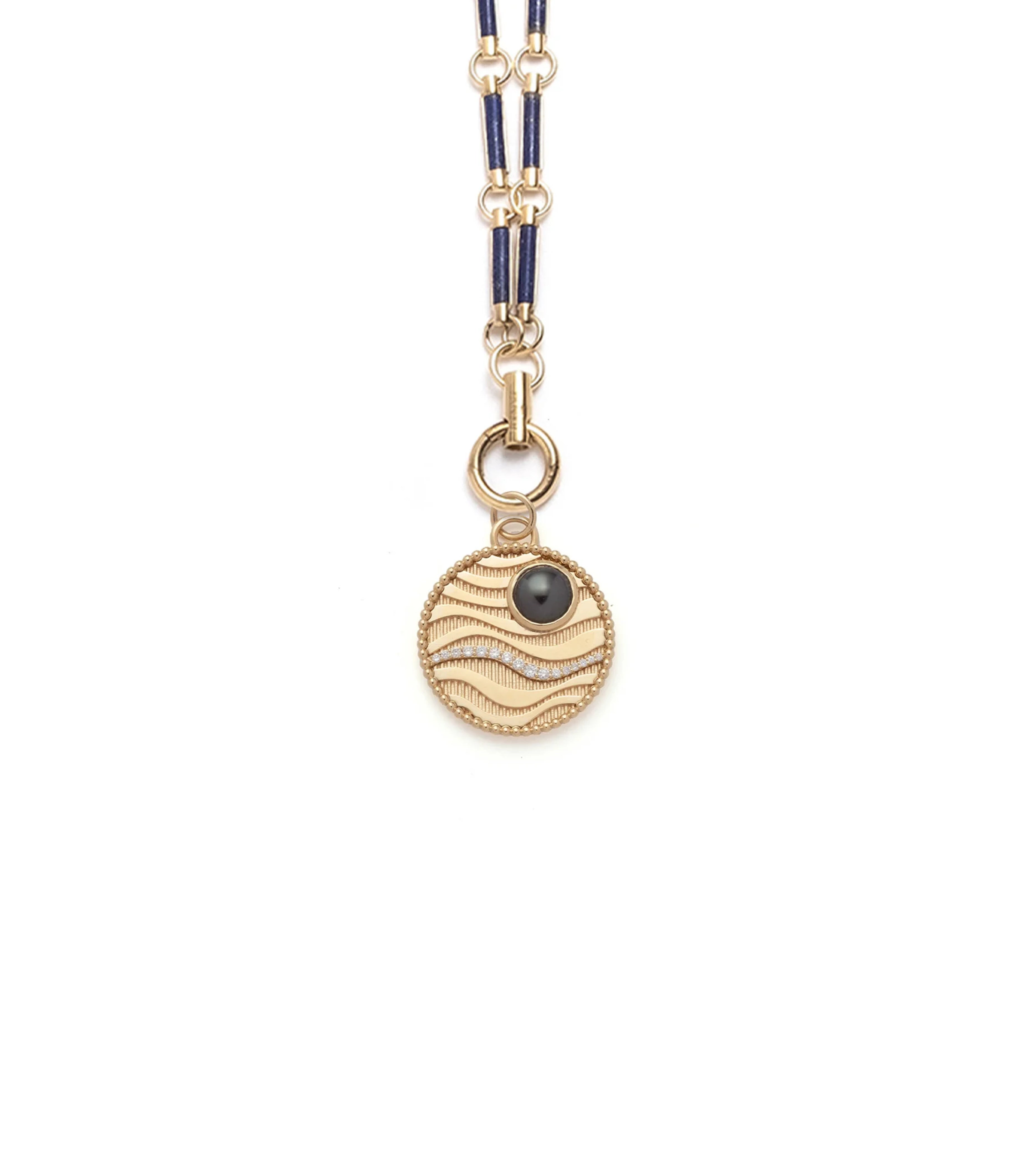 Lapis Lazuli Stone Hanging Clock Weight Necklace - Healing Crystal Jewelry for Meditation, Yoga & Spiritual Balance | Sana Wholeness Collection