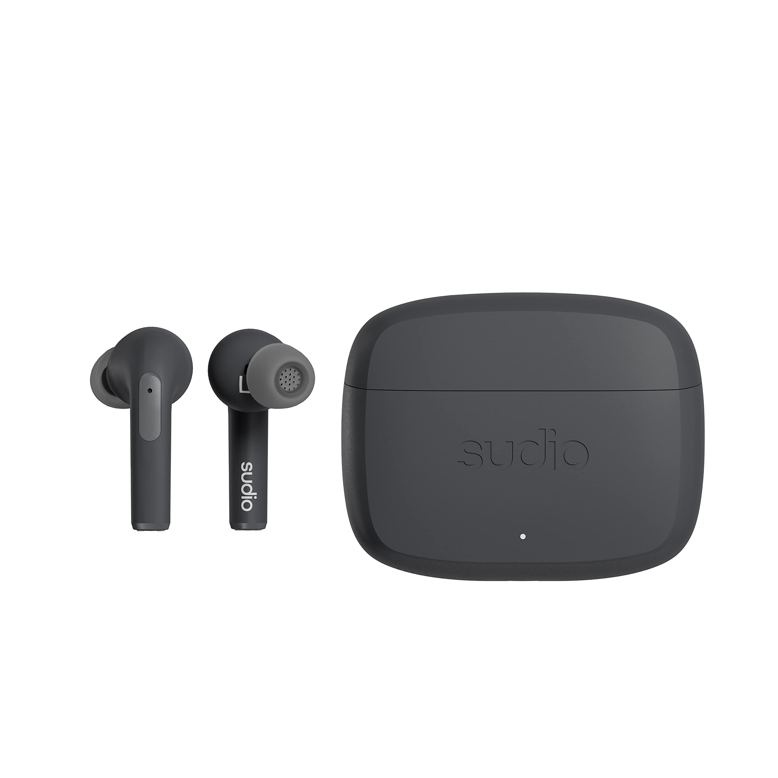 Sudio N2 Pro True Wireless Bluetooth Earbuds with ANC - Multipoint Connection, IPX4 Water Resistant, USB-C & Wireless Charging, 30H Playtime, Mic (Black) | Perfect for Workouts, Commuting & Travel