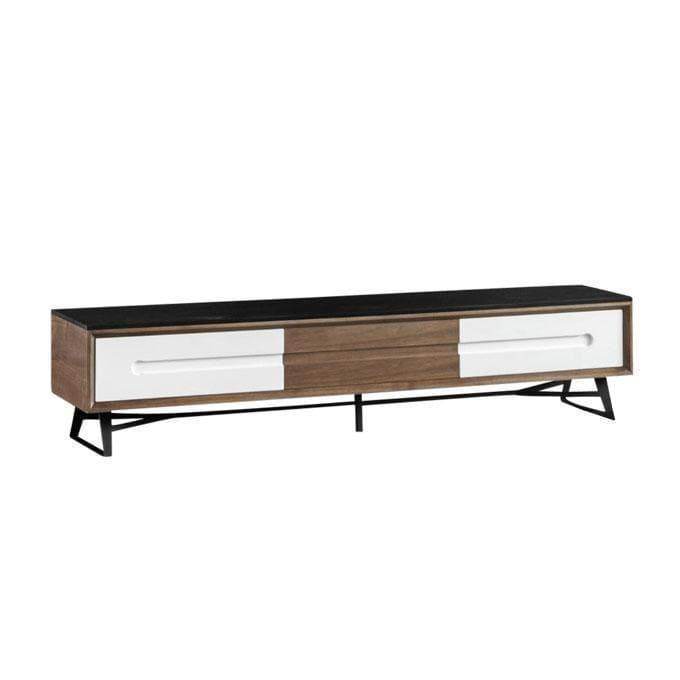 Mera Lavastone TV Stand 200cm - Modern Entertainment Center with Stone Finish for Living Room, Home Theater & Gaming Setup