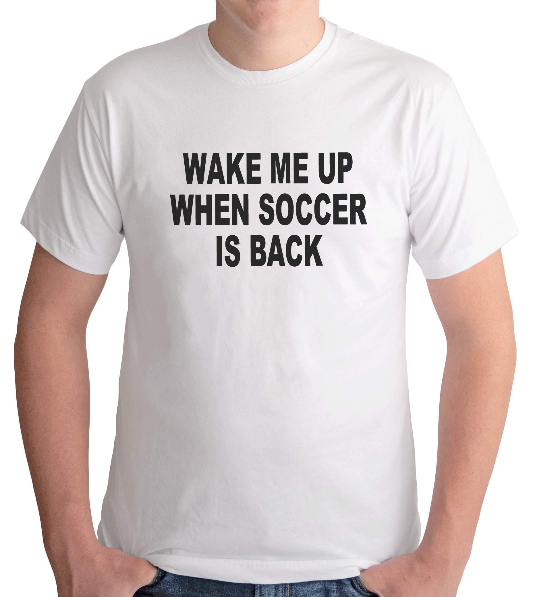 7 ate 9 Apparel Men's Soccer Training Shirt - Breathable White Performance Tee for Athletes & Casual Wear - Perfect for Practice, Games & Everyday Comfort