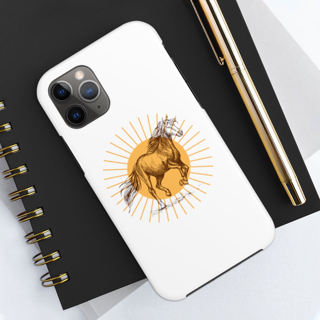 Durable Western Sun Design Phone Case - Shockproof & Scratch-Resistant Cover for iPhone & Android - Perfect for Outdoor Adventures & Daily Protection