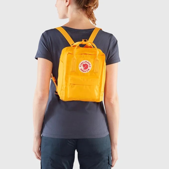 Fjallraven Kanken Mini Backpack - Lightweight Waterproof Daypack for Women & Men, Terracotta Brown & Ultramarine Blue - Perfect for School, Travel, Hiking and Everyday Use