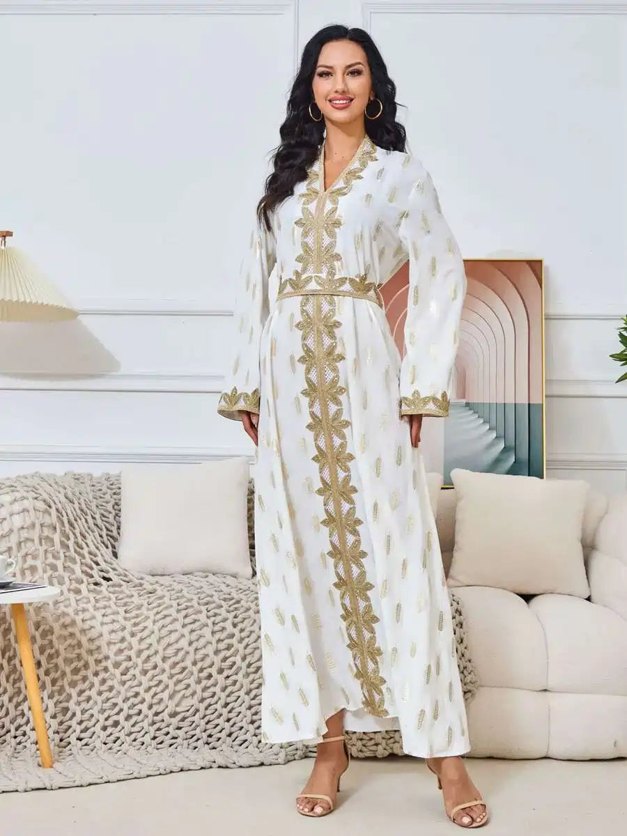 Elegant Bronzing Eid Caftan Kaftan Dress for Women - Perfect for Party, Wedding & Special Occasions | Style #25157 | Boho Chic Evening Gown for Festive Celebrations