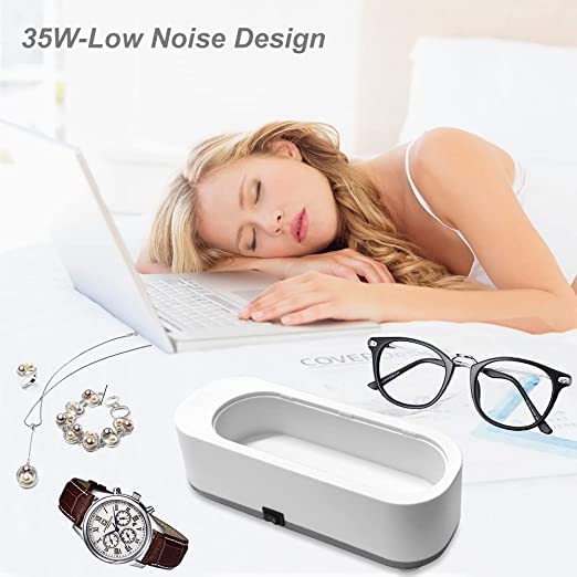 Zorzel Ultrasonic Jewelry Cleaner Machine - Professional Portable Ultrasonic Cleaner for Jewelry, Eyeglasses, Watches, Razors | Perfect for Home, Travel & Jewelry Store Cleaning
