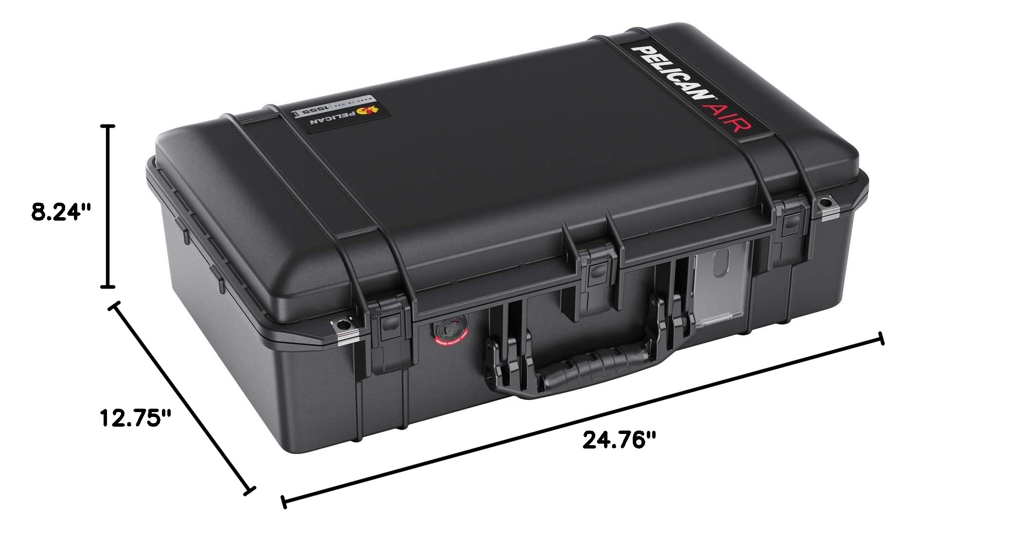 Pelican Air 1555 Waterproof Hard Case with Customizable Padded Dividers - Black | Protective Travel Case for Camera Equipment, DJ Gear & Electronics | Airline Approved Carry-On Luggage