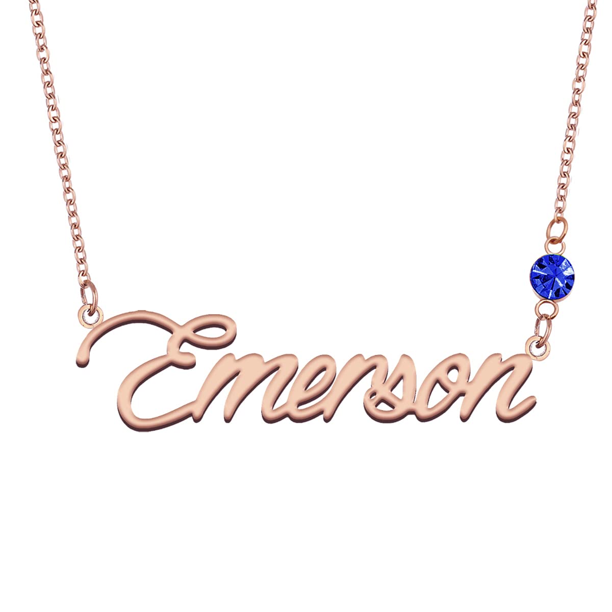 Personalized Birthstone Name Necklace in Rose Gold - Custom Engraved Jewelry Gift for Mom, Women, Wife | Perfect for Mother's Day, Birthday, Anniversary & Special Occasions