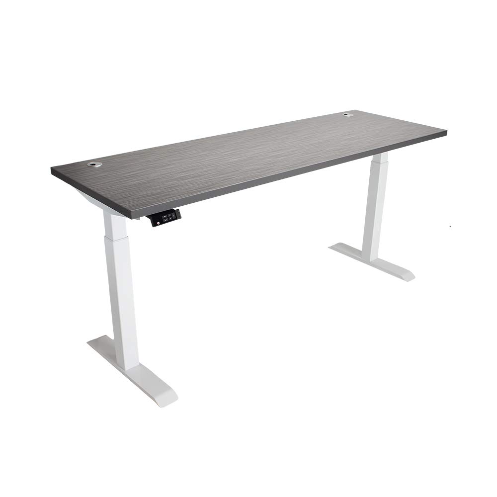 Dual Motor Electric Height Adjustable Standing Desk with USB Ports & Memory Settings - 72