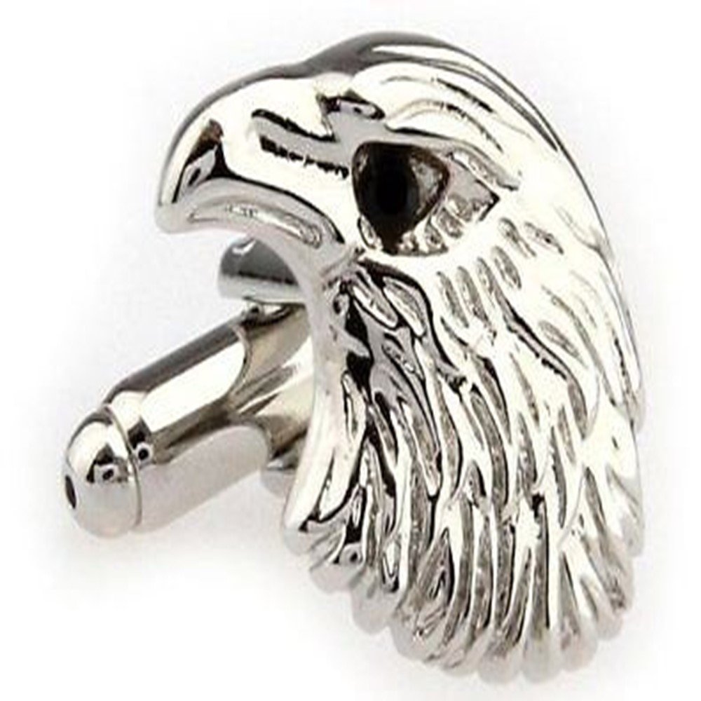 Premium Eagle Head Animal Cufflinks for Men - Luxury Gift Box & Free Cleaning Cloth Included - Perfect for Weddings, Business Meetings & Formal Events
