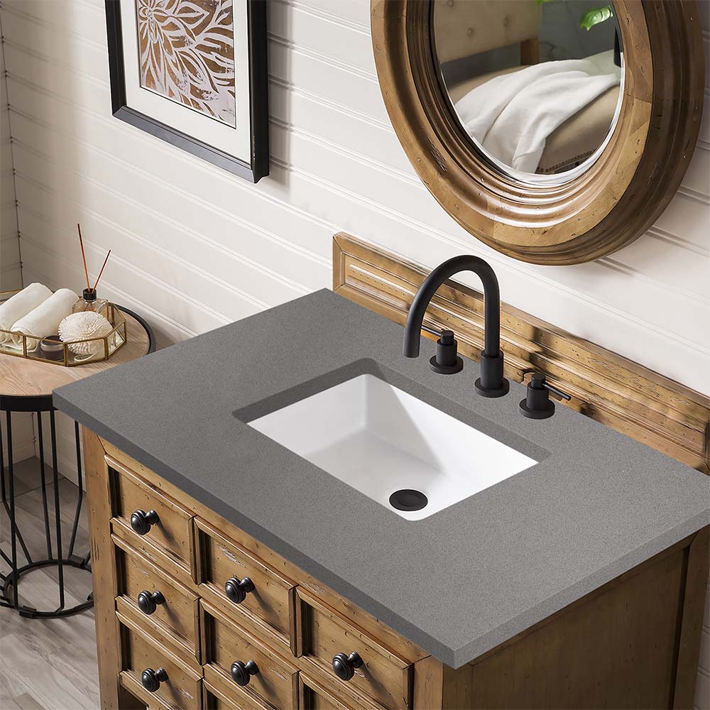 James Martin Vanities Malibu Collection 36-Inch Single Bathroom Vanity in Honey Alder with Countertop Options - Perfect for Modern Bathroom Remodeling and Home Renovation Projects