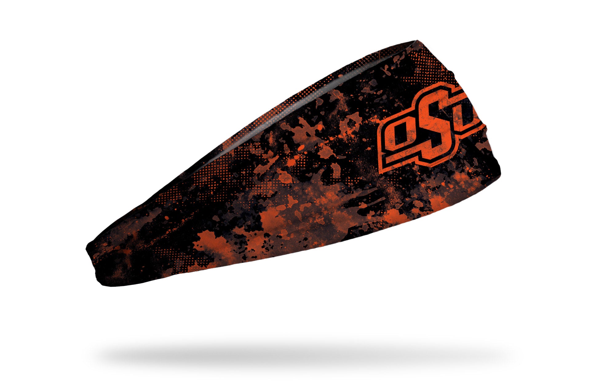 Oklahoma State University Grunge Black Big Bang Lite Headband - Stylish & Comfortable Headwear for Sports, Workouts, and Everyday Fashion