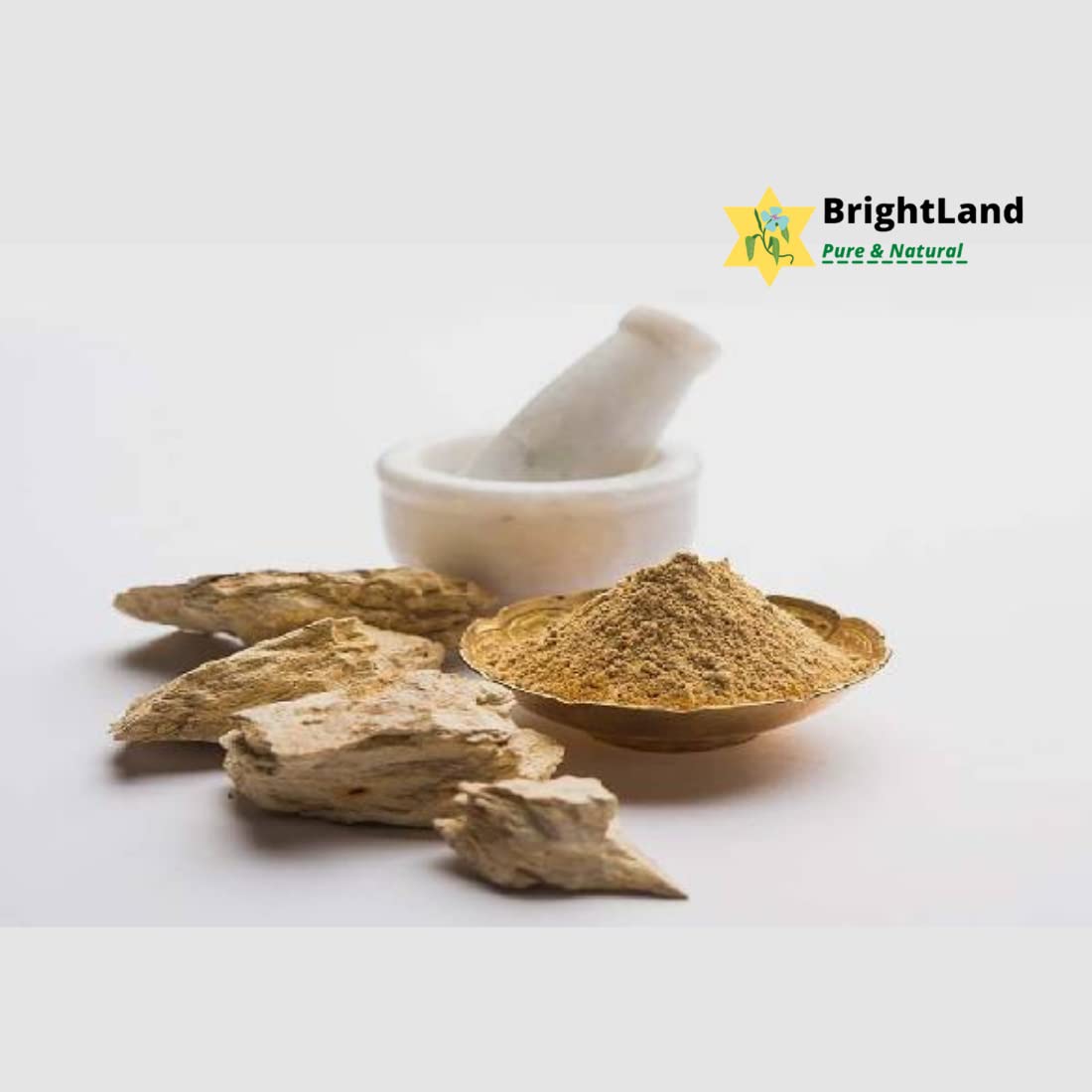 Brightland Organic Skincare Set - Rose Petal Powder, Orange Peel Powder, Multani Mitti Clay, Neem Leaf Powder & Sandalwood Powder (50g Each, 250g Total) for DIY Face Masks, Ayurvedic Beauty & Natural Skin Care