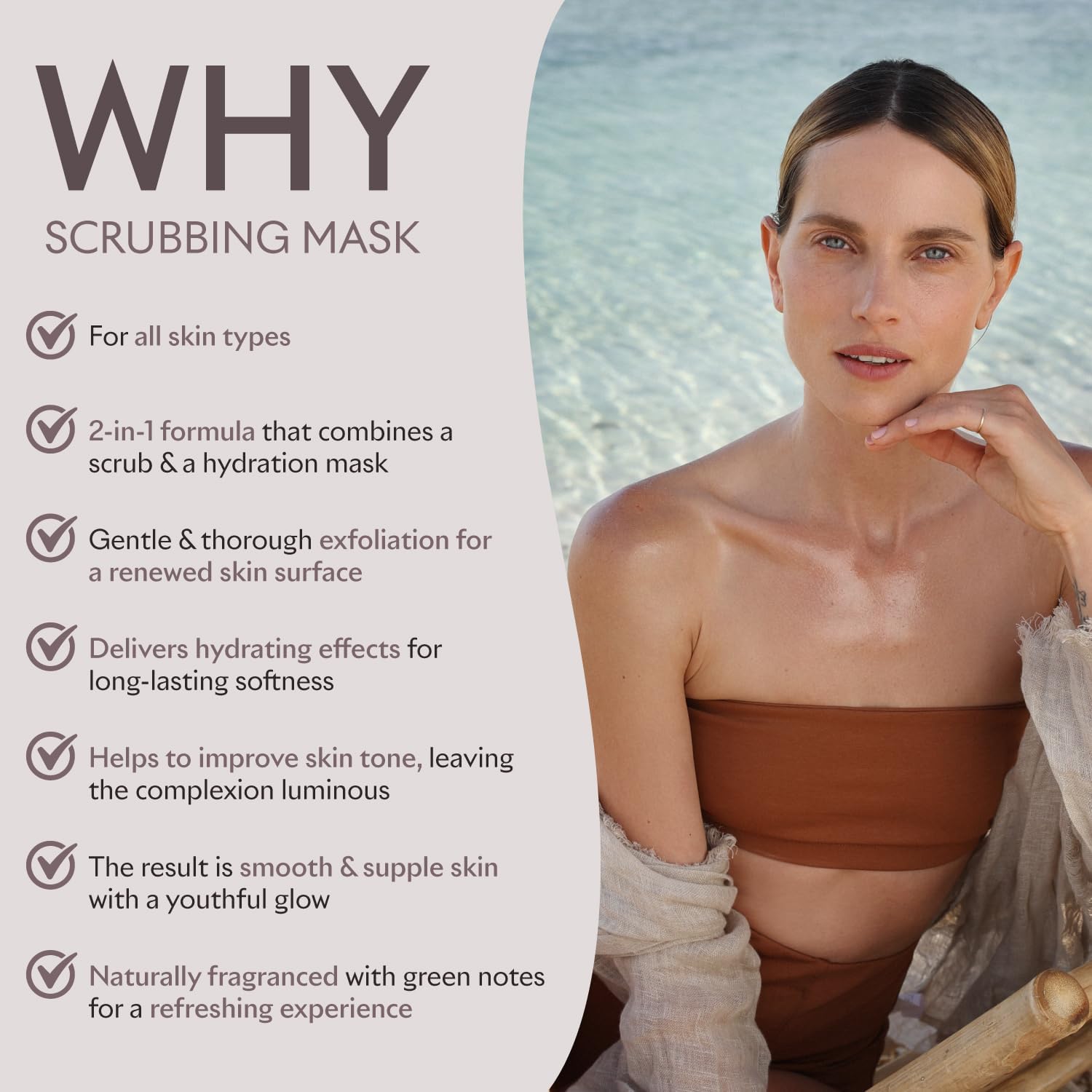 SEACRET 2-in-1 Facial Scrubbing Mask & Exfoliator - Dead Sea Minerals & Pumpkin Enzyme Face Scrub for Deep Cleansing & Glowing Skin | Kaolin Clay Mask for Blackhead Removal | Perfect for Daily Skincare Routine & Spa Night Self-Care