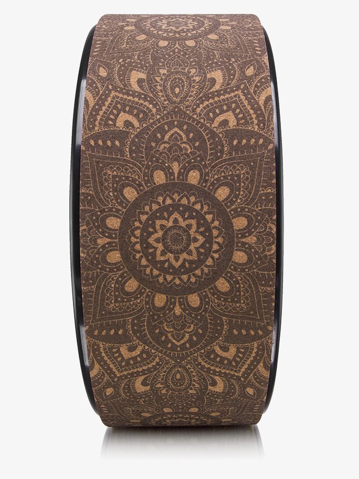 Yoga Design Lab Yoga Wheel for Back Pain Relief & Flexibility - Mandala Black - Perfect for Yoga, Pilates & Stretching Exercises at Home or Studio