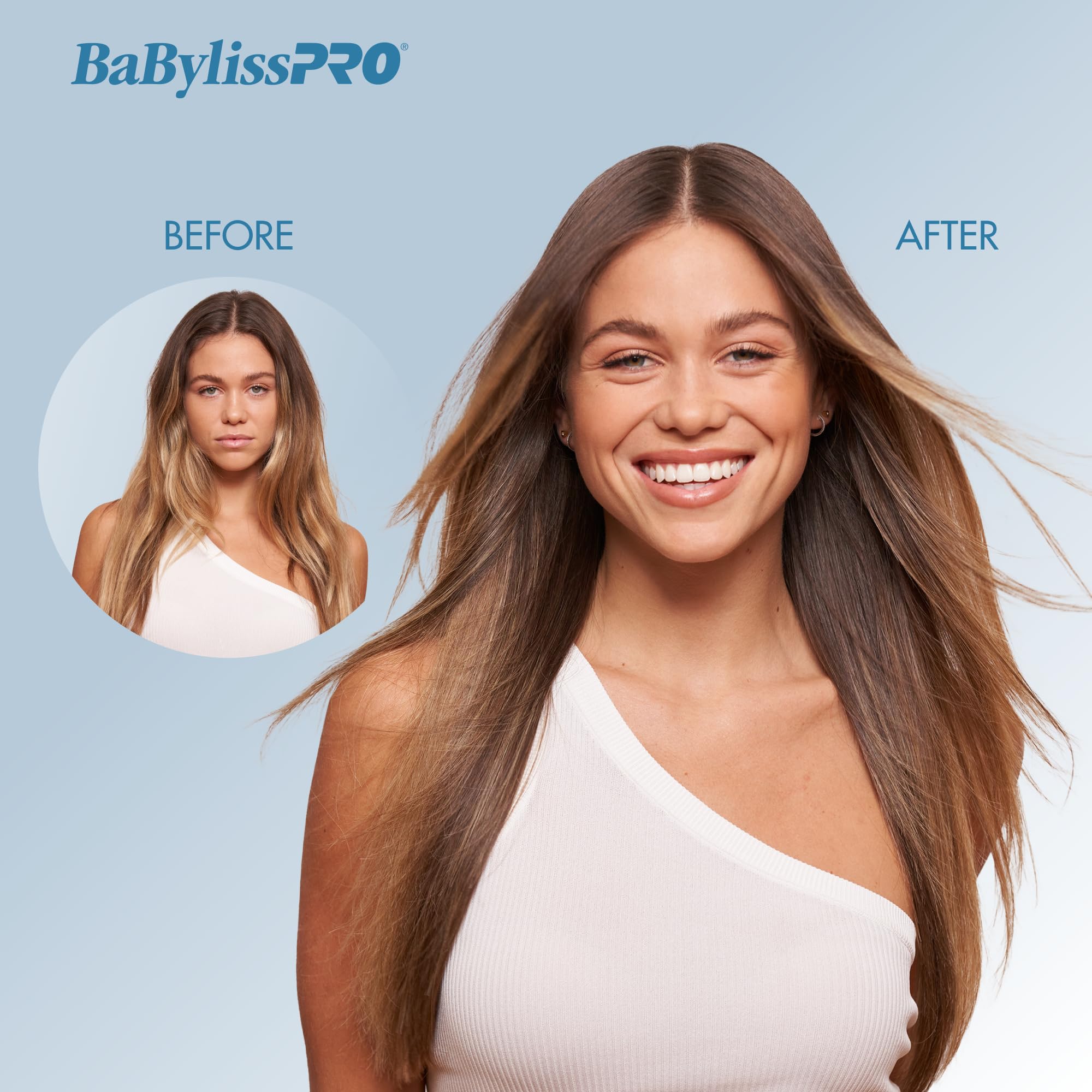 BabylissPRO Nano Titanium Ultra-Thin Hair Straightener - Professional Flat Iron for All Hair Types | Salon-Quality Styling at Home for Smooth, Shiny & Frizz-Free Hair