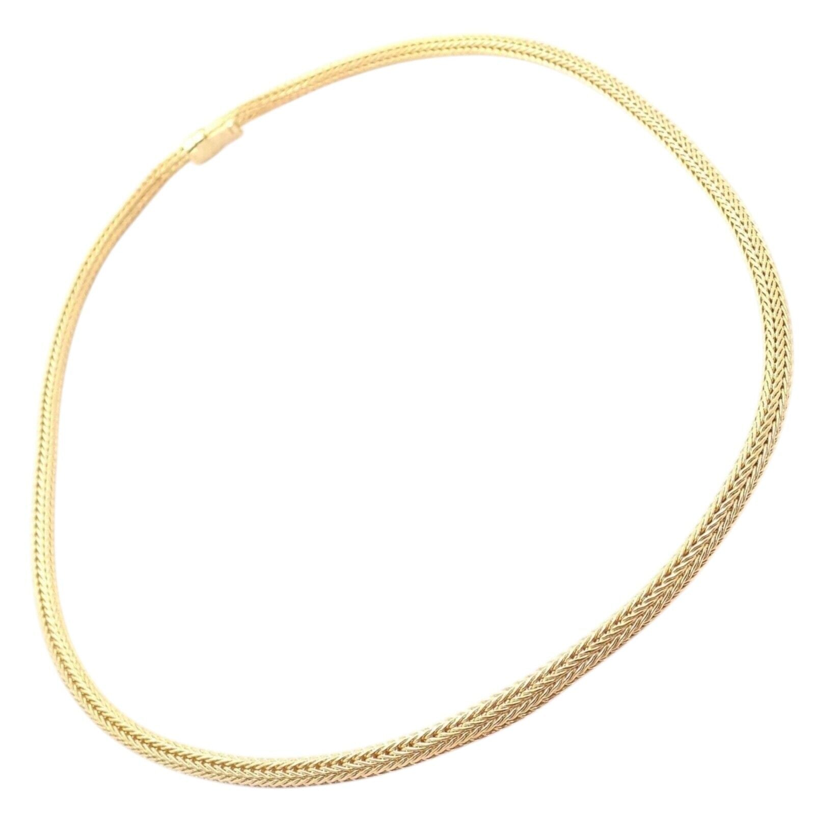 Authentic Vintage Tiffany & Co 18k Yellow Gold Foxtail Link Chain Necklace for Women - Elegant Jewelry Gift for Anniversary, Birthday & Special Occasions