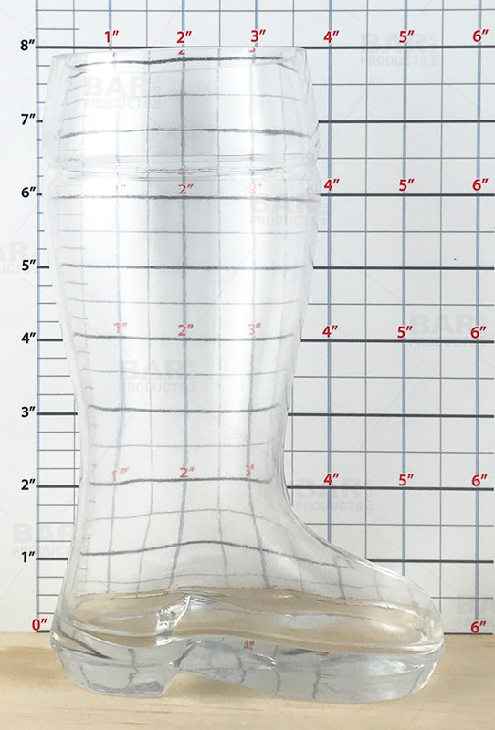 BarConic® 26 oz Glass Beer Boot - German Style Beer Mug with Handle - Perfect for Oktoberfest, Parties & Gifts - Great for Beer Lovers & Collectors