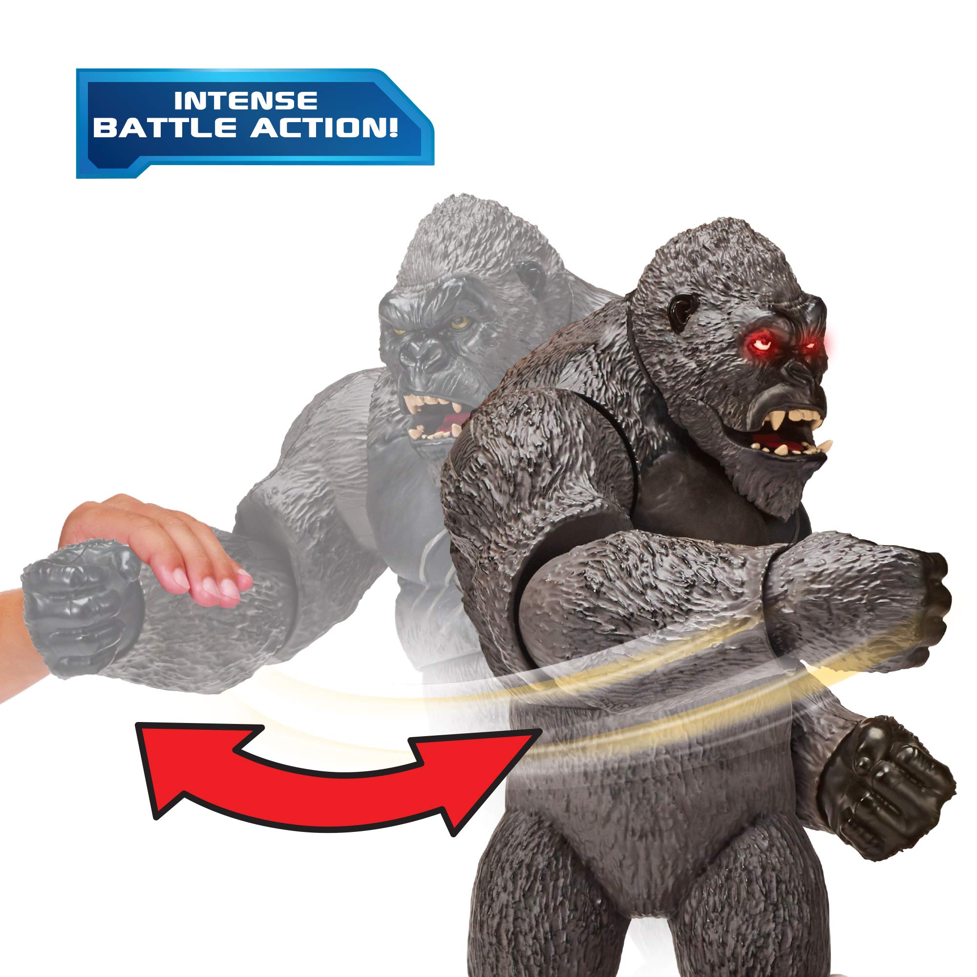 Godzilla vs Kong 13 Inch Mega Kong Action Figure with LED Lights & Sound Effects - Collectible Movie Toy for Kids & Adults, Perfect for Display & Play Battles